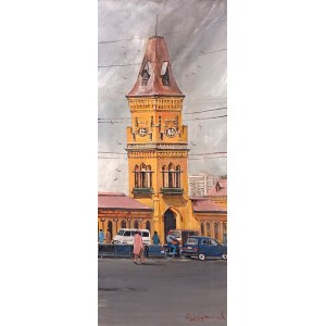 Abdul Hameed, 12 x 30 inch, Acrylic on Canvas, Cityscape Painting, AC-ADHD-170